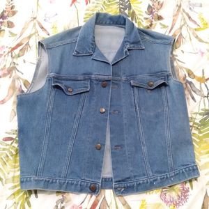 Plus Size Denim Vest